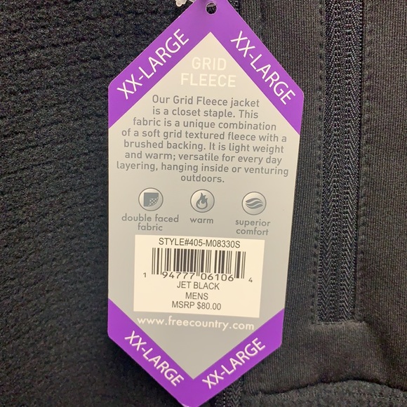NWT Free Country Grid Fleece XXL - Picture 7 of 12